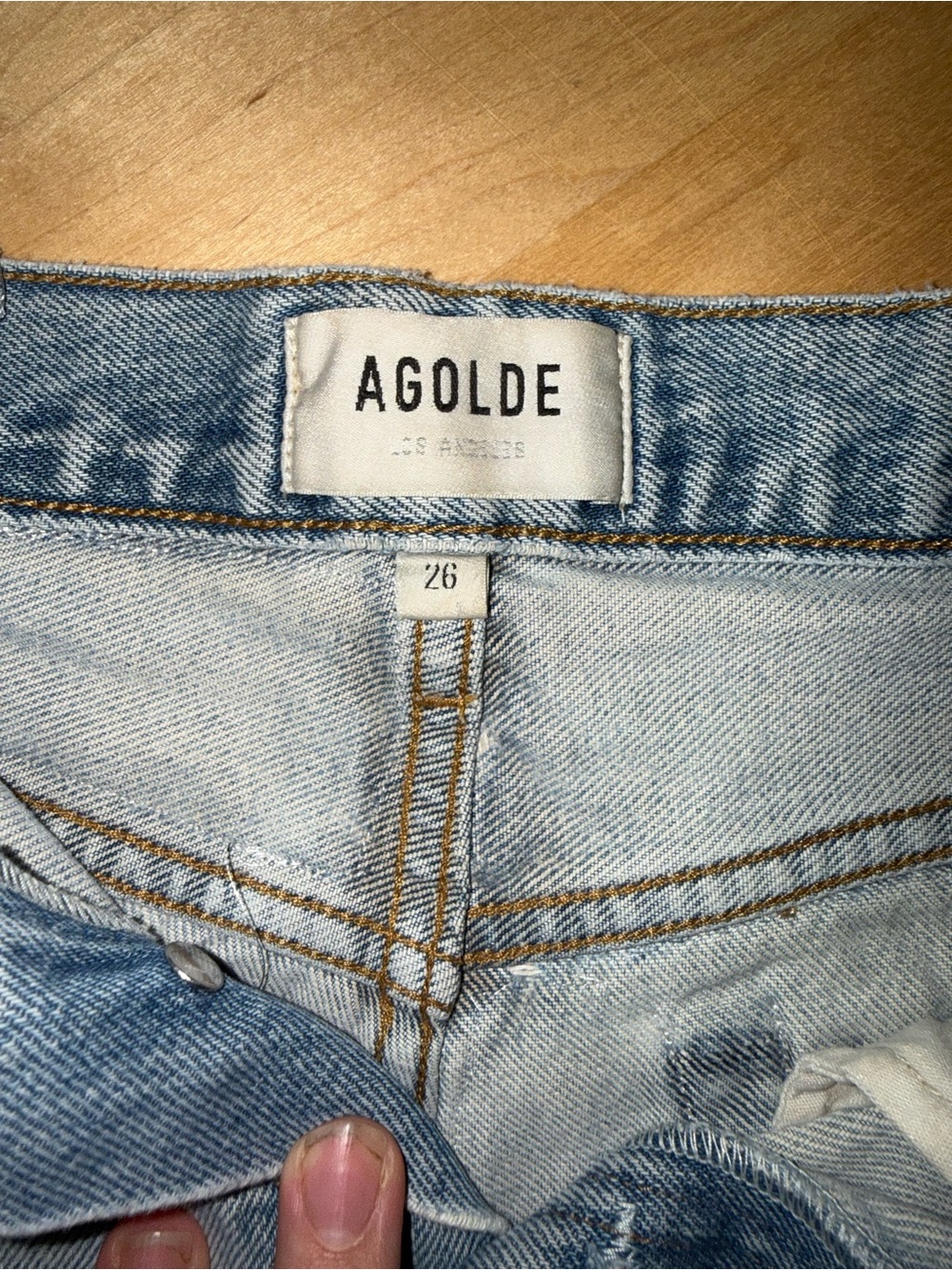 Agolde “Special Edition” Vintage Hawaiian Patched Shorts - Picture 3 of 3